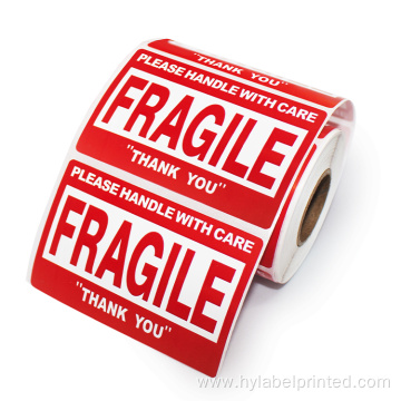 Custom design warning label Fragile label sticker